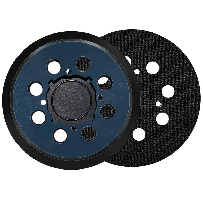 Quadafy 2 Pack 5" Sander Pad for Dewalt DWE642, 6421K, DWE6423 6423K DCW210B, 8 Hole Hook and Loop Orbital Replacement Pad with 4 Screw Holes, Orbital Sander (2Pack Plastic) - Image 1